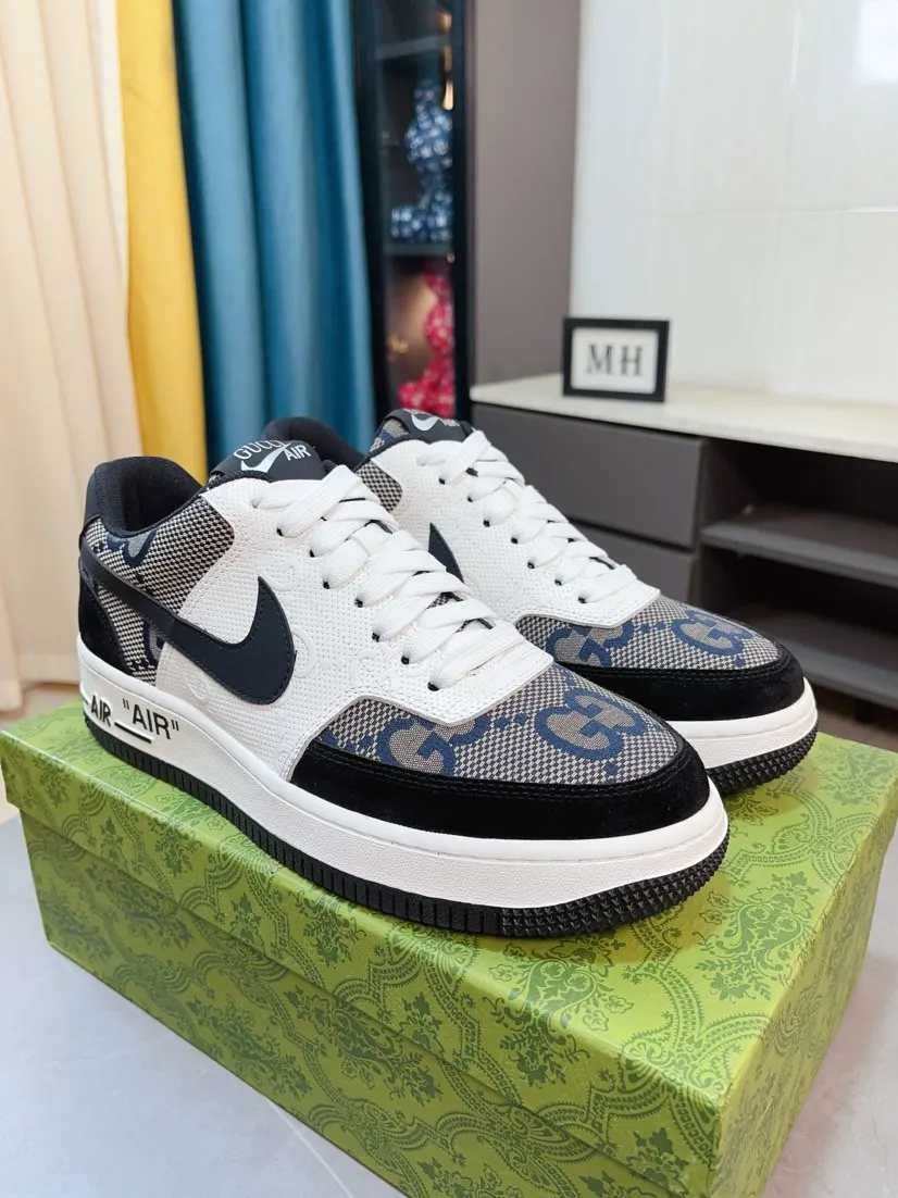 Men's shoes 💰440🌹🌹GUCCI [Gucci] New high-end brand of men's shoes, the latest fashionable casual men's shoes, trendy and versatile style, relaxed and sporty style, uppers imported from Italy, first-layer cowhide, genuine leather lining and ultra-fine workmanship. Original personalized fashionable rubber wear-resistant outsole, light and comfortable on the foot, size 38-44